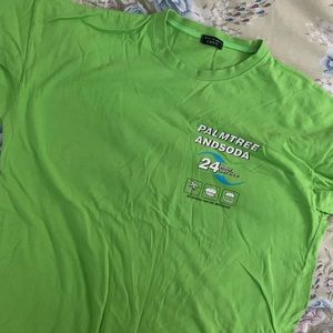 Neon green tee